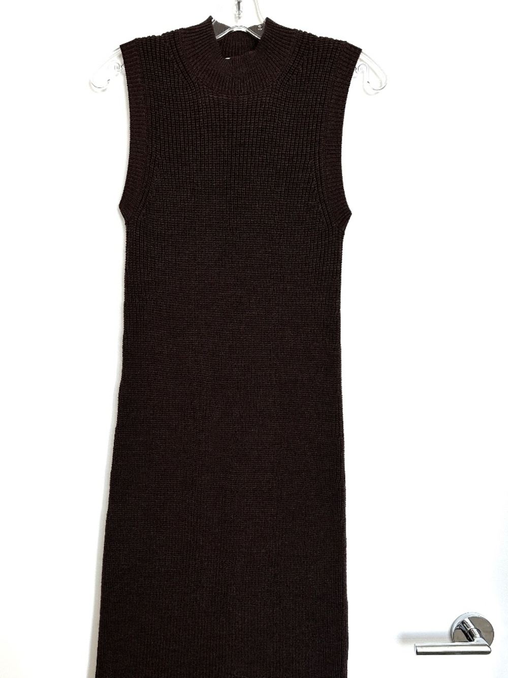 Aritzia Aesthetica Dress - Mocha Merino Wool Mockneck Midi Dress - Small